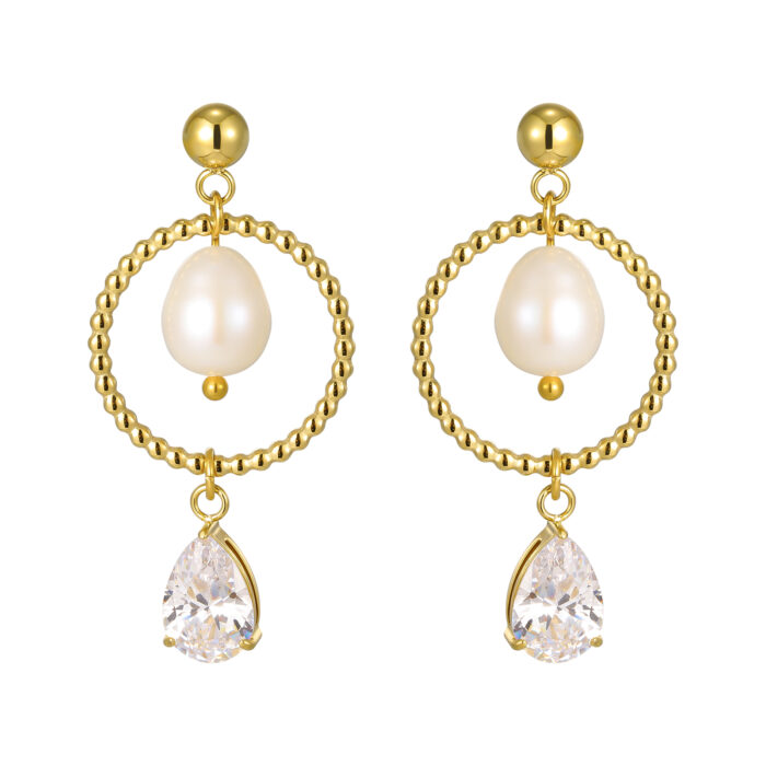 Classic 316L Stainless Steel Pearl Earring
