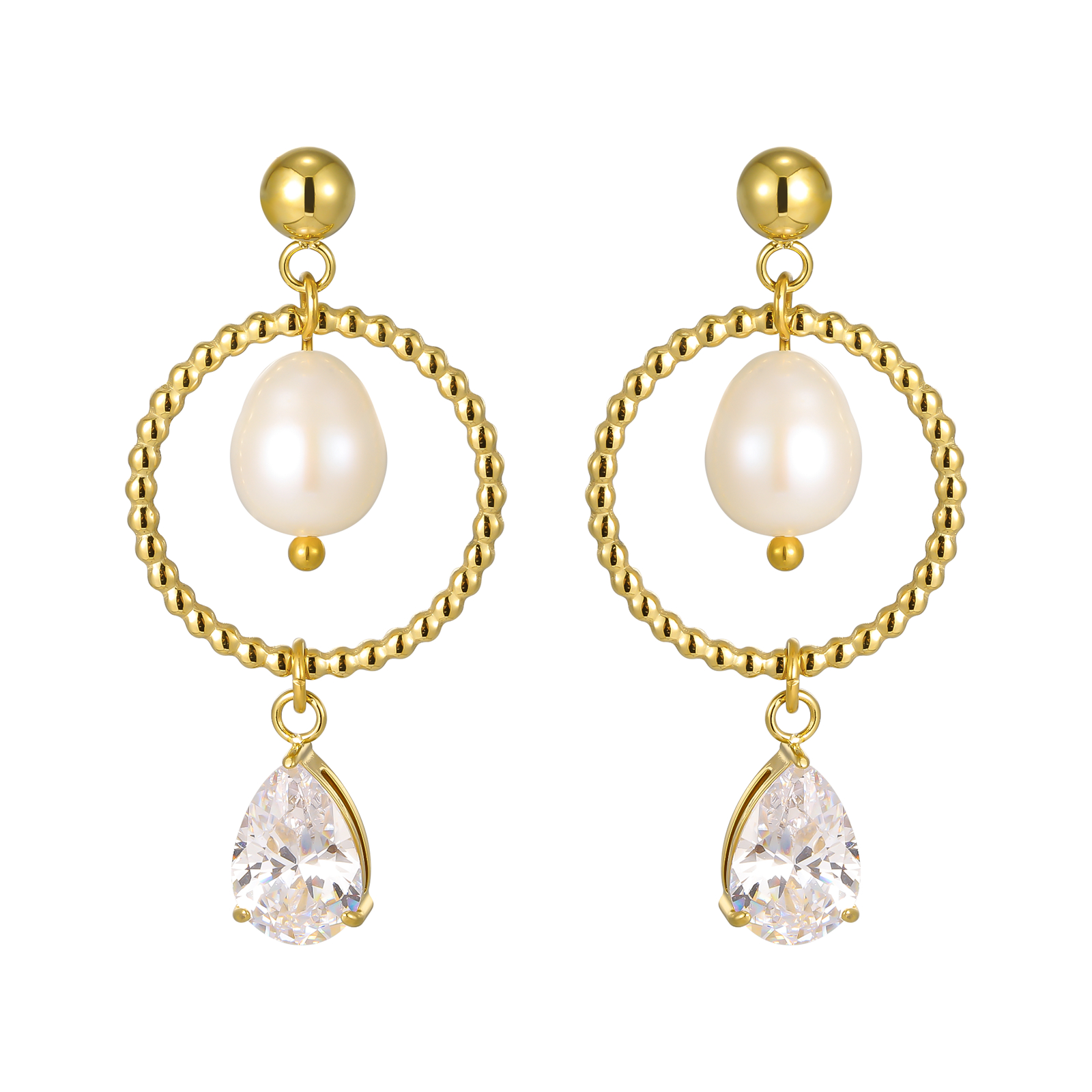 Classic 316L Stainless Steel Pearl Earring