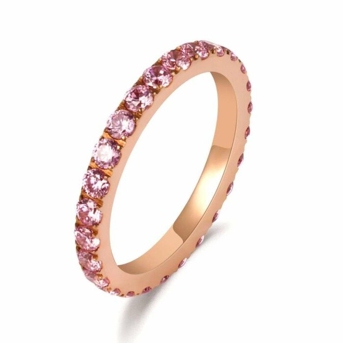 Classic Toss Stainless Steel Shiny Ring Plating Gold Rose Gold Ring